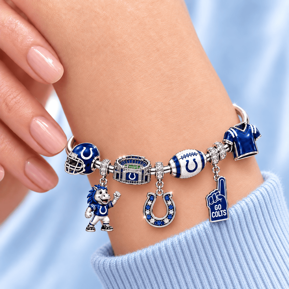 IDC Silver Charm Bracelet Set TMH