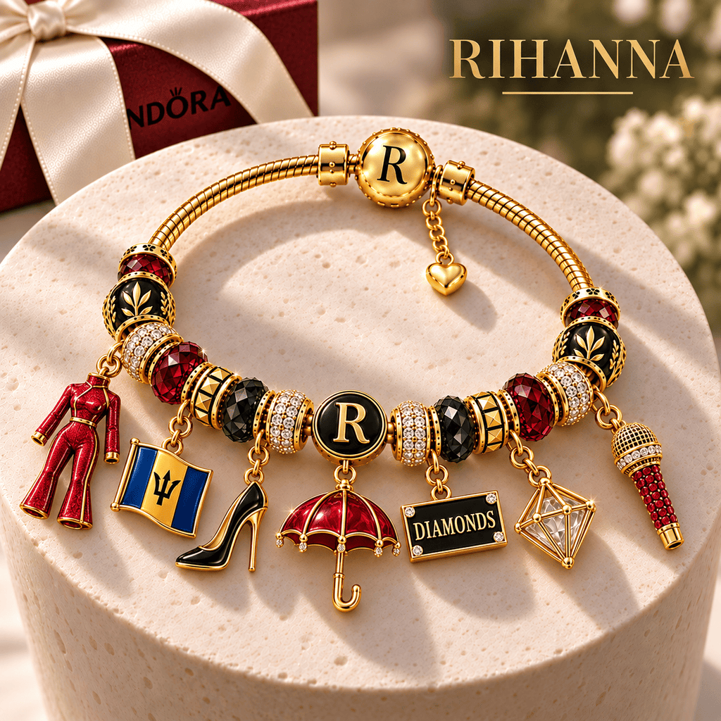 RHN Gold Charm Bracelet Set NHVH