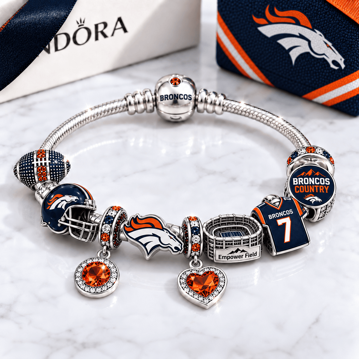 DVBC Silver Charm Bracelet Set BMD