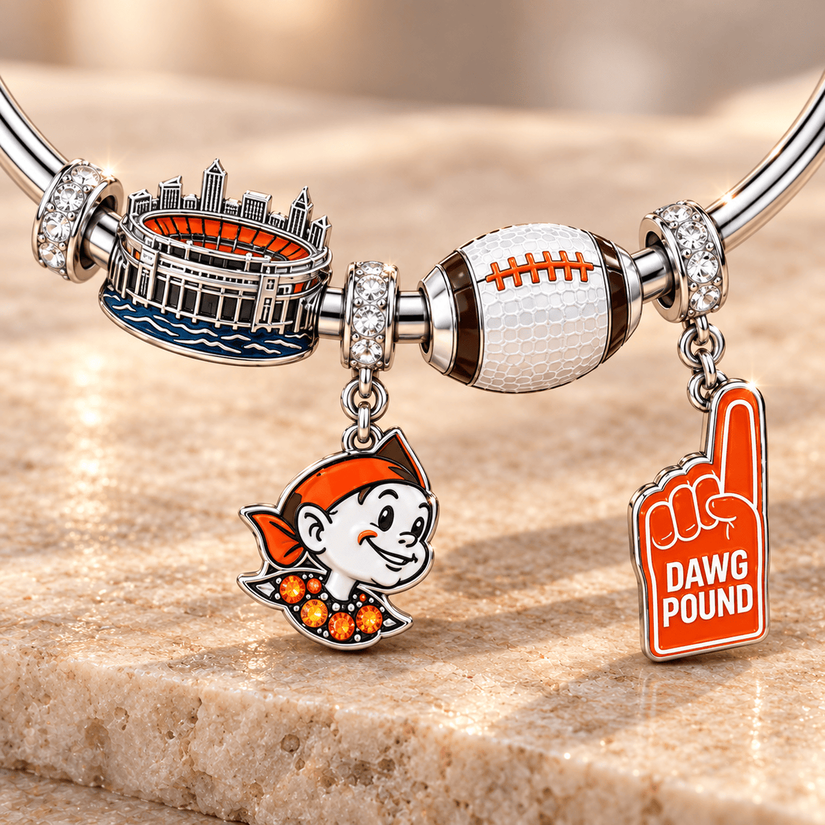 CLVB Silver Charm Bracelet Set TMH