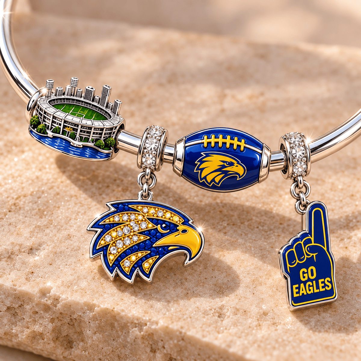 WCE Silver Charm Bracelet Set TTTT