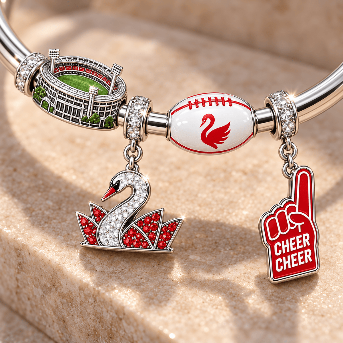 SNSW Silver Charm Bracelet Set TMH