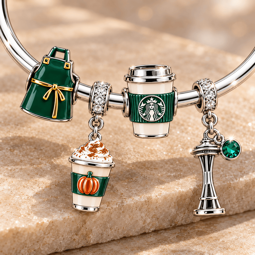 STBK Silver Charm Bracelet Set TMH