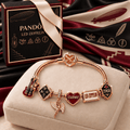 LZPL Rose Gold Charm Bracelet Set TTTT
