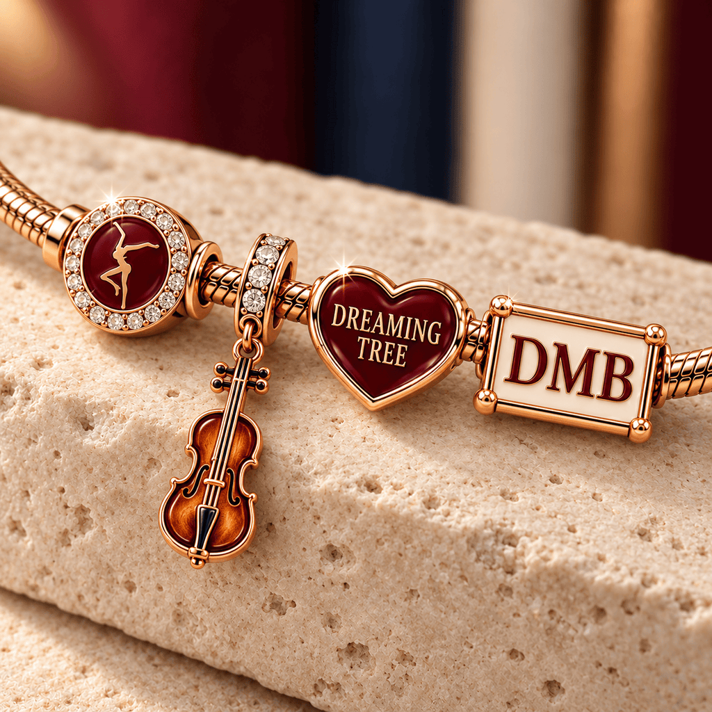 DMB Rose Gold Charm Bracelet Set TTTT