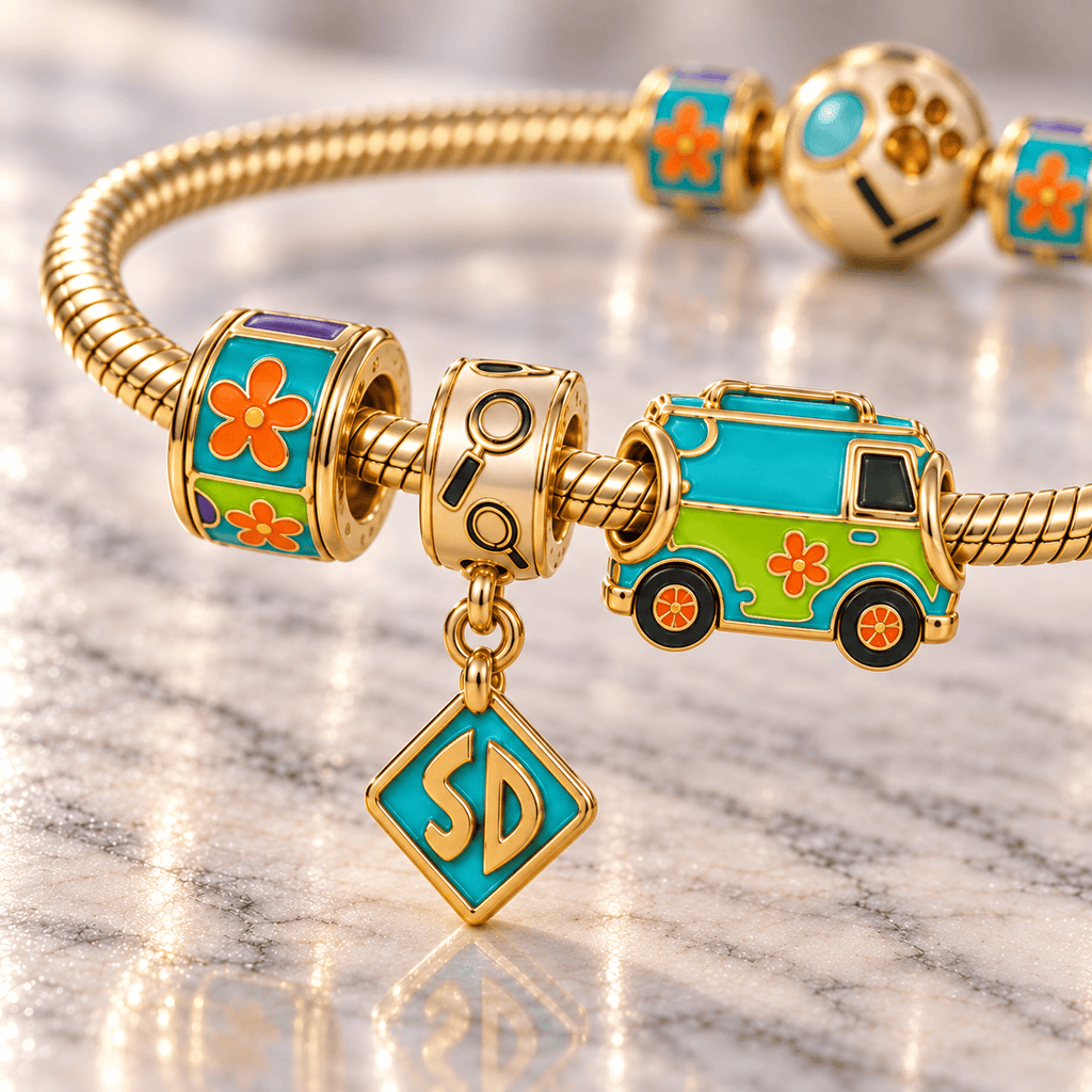 SCBD Gold Charm Bracelet Set HQH
