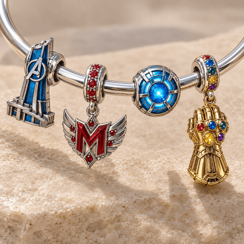 MVL Silver Charm Bracelet Set TMH