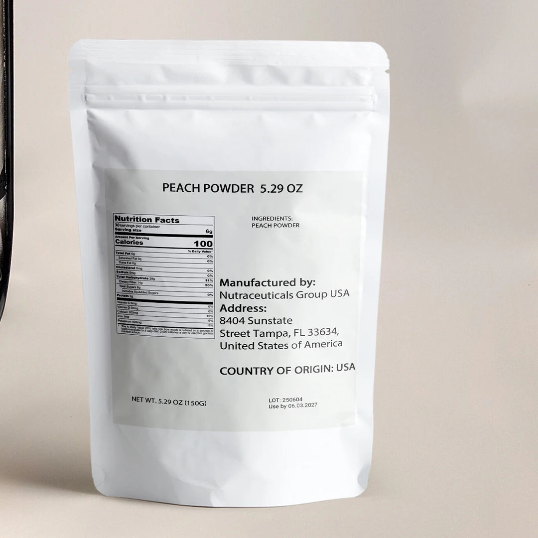 Peach Powder 5.3 Ounce, Sweet Stone Fruit for Baking, Tea, Desserts