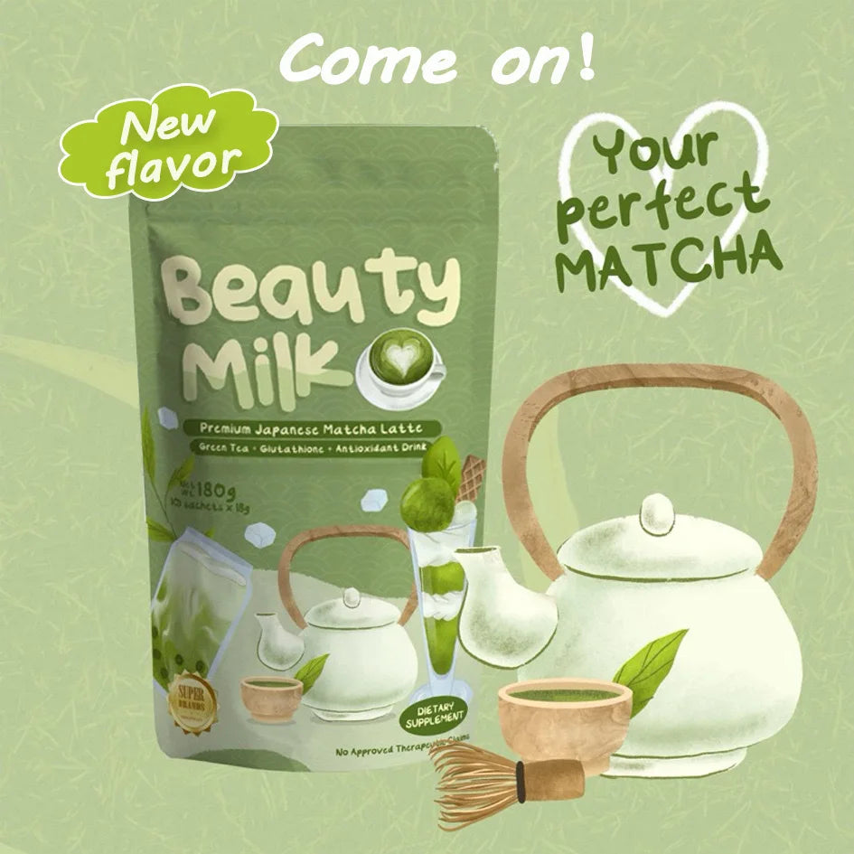 Collagen Powder Contain 50000mg Hydrolyzed Collagen — Melon Matcha Mango & Lychee Multiple Flavors Mixing with Beverages