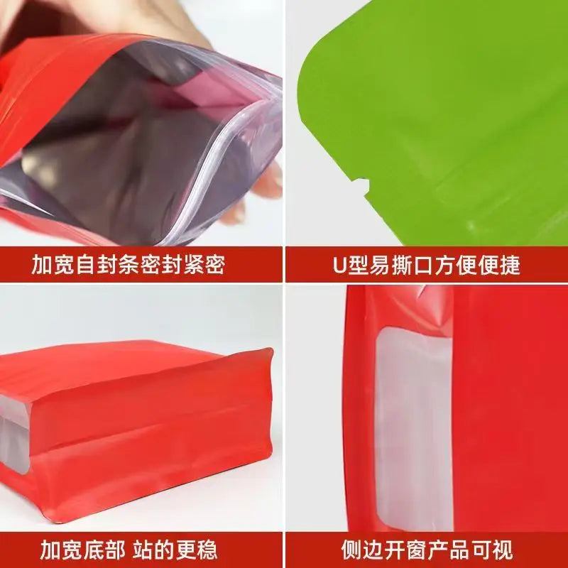 Choice Special Grade Da Hong Pao Customized Aluminum Foil Bag S/M/L 250g/500g Oolong Blacktea Self Sealing Self Standing Bag New